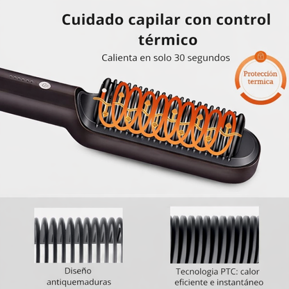 Peine alisador eléctrico 2 en 1 cerámica