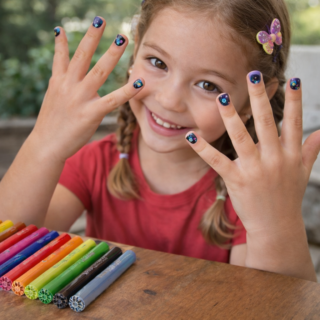 Kit de Marcadores para Uñas de Niñas – Diseña Uñas Divertidas en Minutos