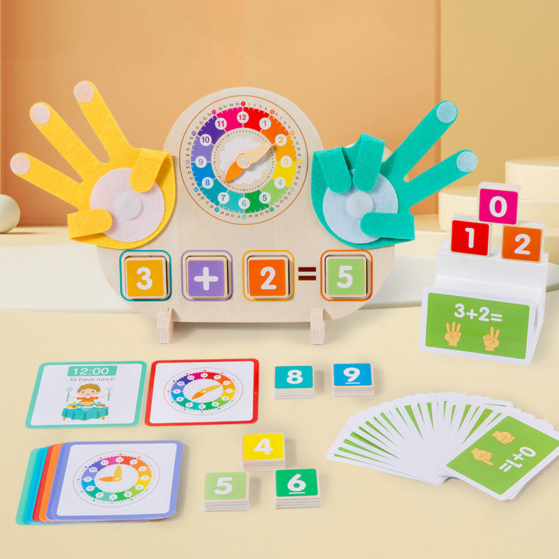 Tablero Inteligente Montessori 3 en 1  ✨ Matemáticas + Reloj Interactivo para Niños