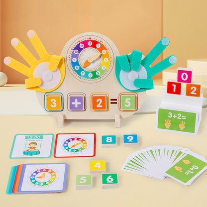 Tablero Inteligente Montessori 3 en 1  ✨ Matemáticas + Reloj Interactivo para Niños