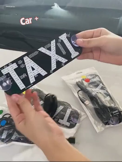2x1 Letrero Luminoso LED para Automóvil con Puerto USB